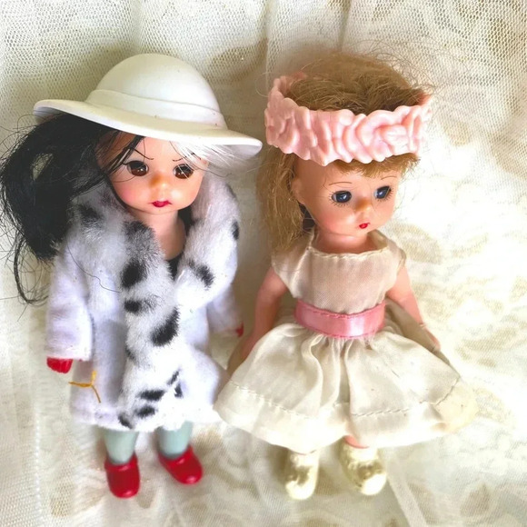 Vintage Madame Alexander Dolls Set of 2 cute dolls 5" - Picture 1 of 7